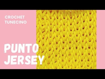 Punto Jersey en Crochet Tunecino - Curso Básico de Crochet Tunecino @MelGarciaTello