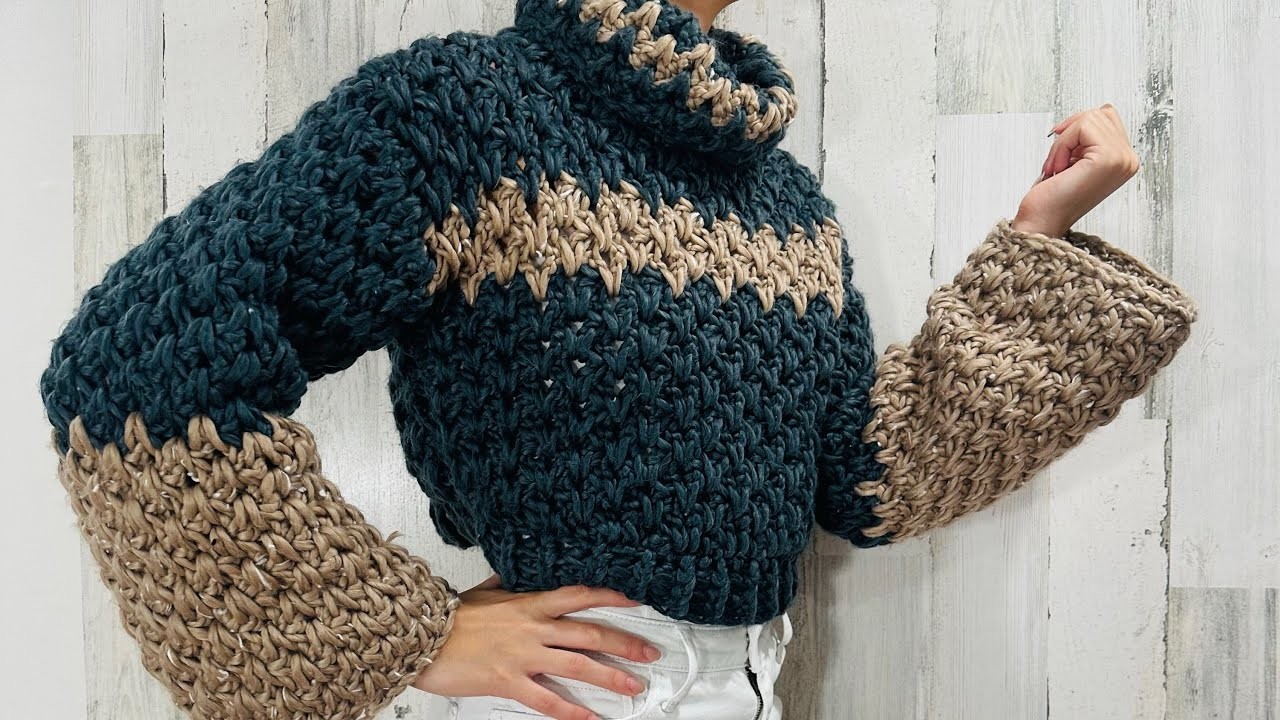 Sweater a crochet | chunky | todas las tallas || Tutorial para diestros ||