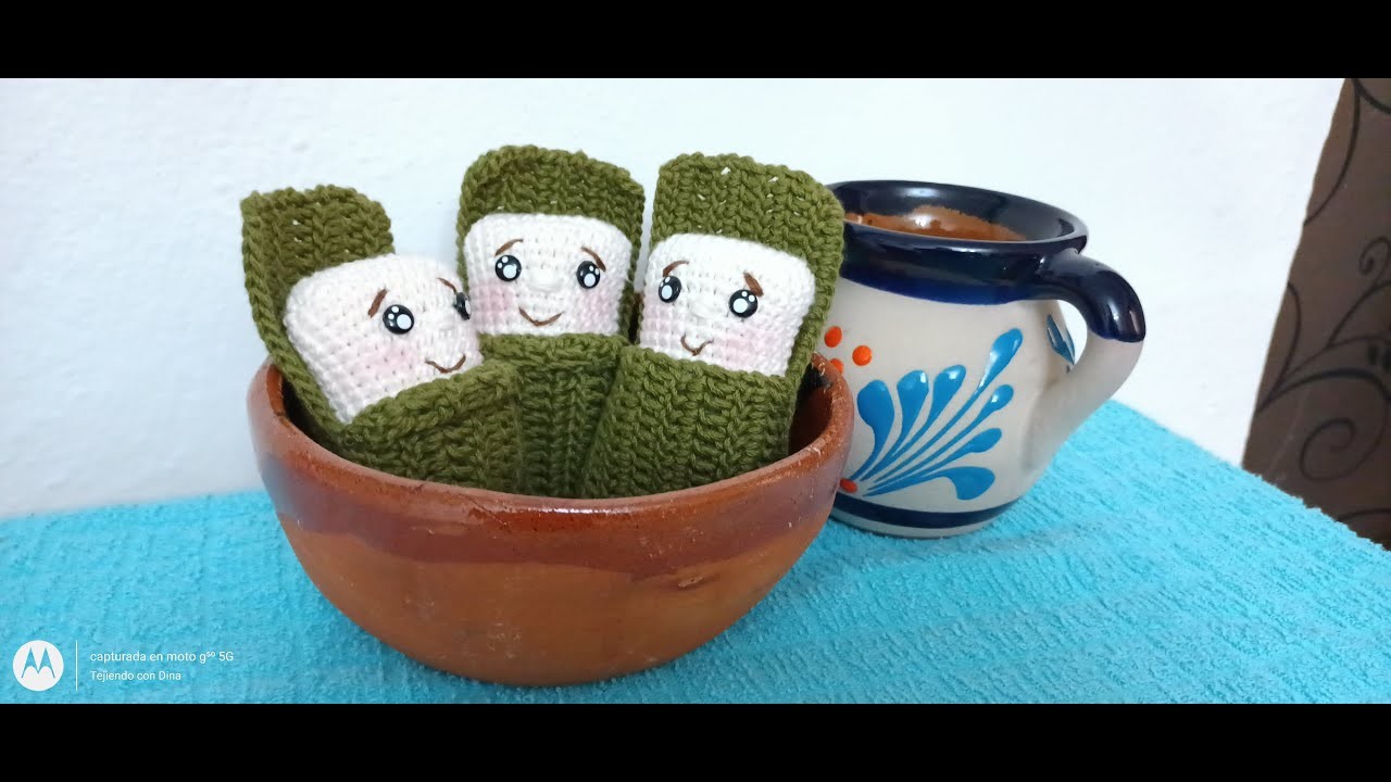 TAMALES OAXQUEÑOS. AMIGURUMI. VERSIÓN (DIESTRO)