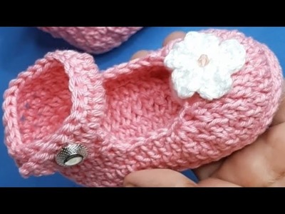 Zapatitos basicos a crochet para recién nacida (0 a 3 meses) paso a paso