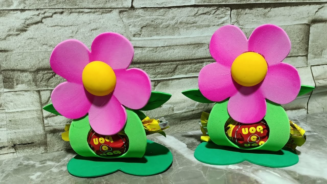 Flores de fomi | ideas para regalar. cómo pintar flores en fomi