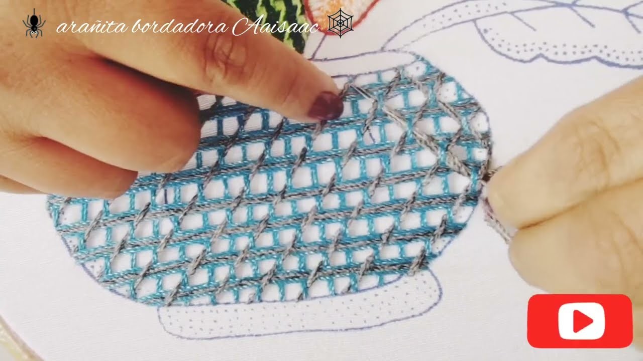 PUNTADA FACIL Y RAPIDA PARA CANASTAS, MACETAS,  FLOREROS, ETC. 