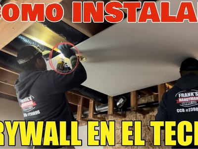 Como Instalar Drywall o Tablaroca En El Techo De Un Garage Y Sujetarlo Al Framing De Una Casa DIY