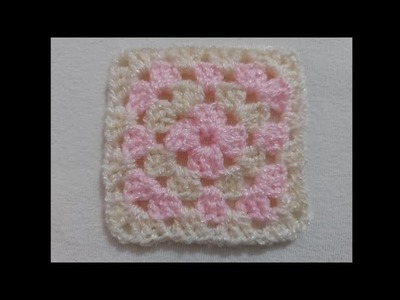 ????????????????Cuadro granny básico.Granny square tejido a crochet