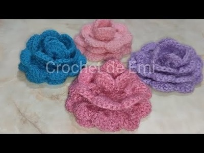 Flor de Crochet Más Fácil y Rápida en Sólo Tres Vueltas!