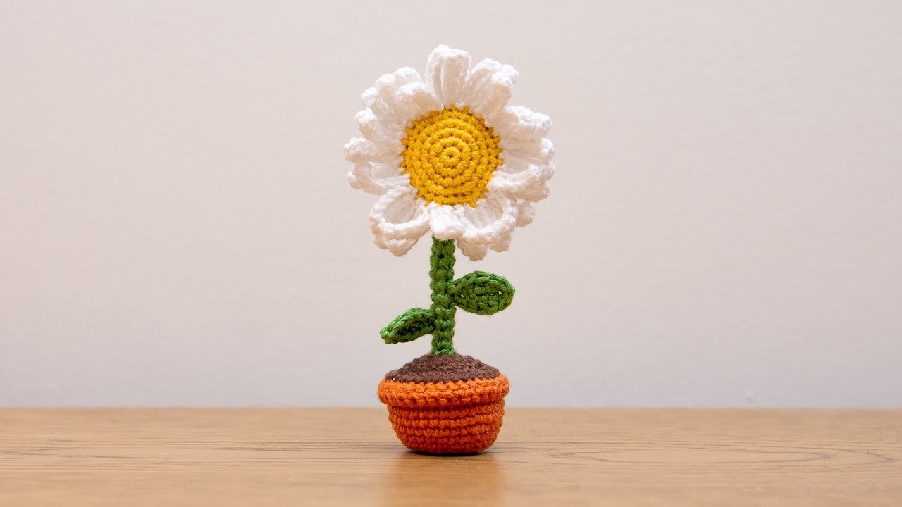 Amigurumi | como hacer una flor margarita en crochet | Bibi Crochet