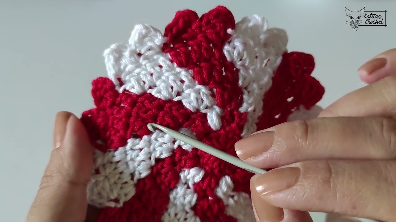 COMO HACER POSAVASOS A CROCHET PASO A PASO DIY |  FACIL Y RAPIDA | NAVIDAD