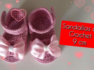 Como hacer sandalias crochet recién nacido 9 cm (0 a 3 meses) paso a paso