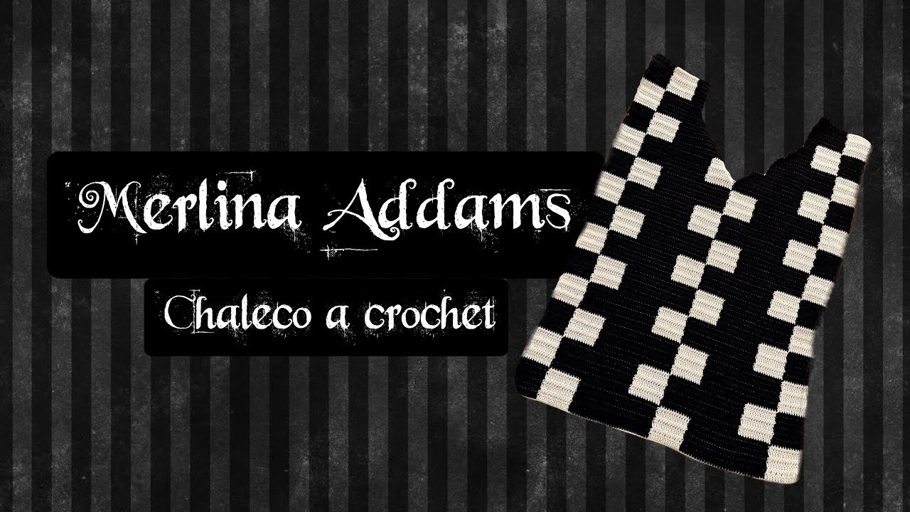 Merlina Addams chaleco a crochet