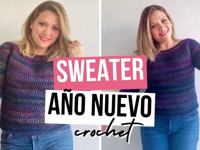 Sweater Año Nuevo - Canesú redondo a crochet