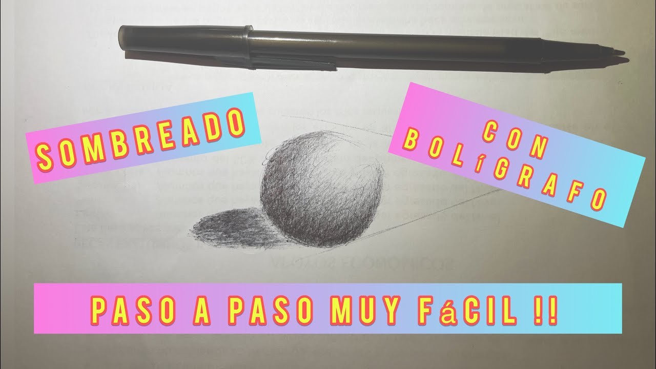 ✅como sombrear un dibujo *desde cero con bolígrafo fácilmente ????
