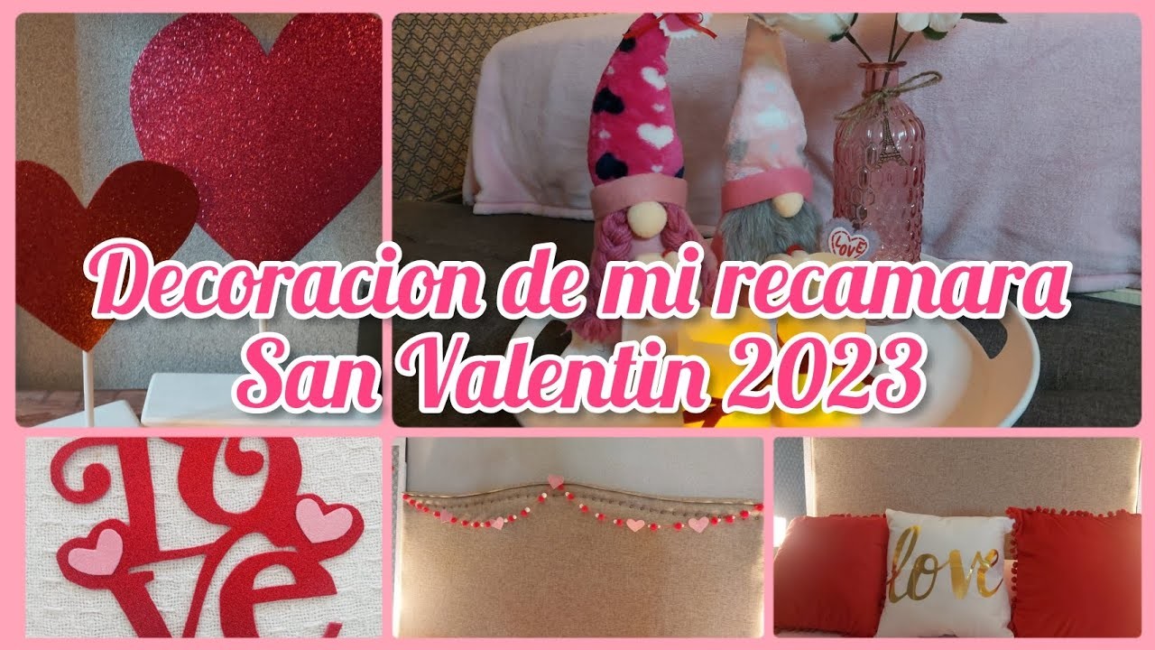 Decoracion de mi recamara para San Valentin en tonos rojo y rosa ❤????????