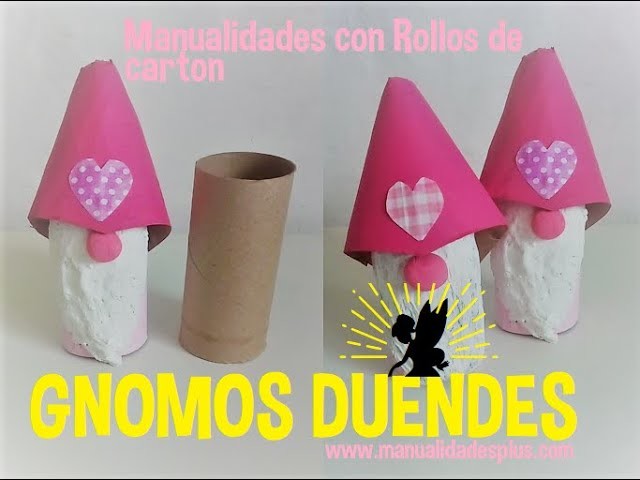 Gnomos Duendes  con Rollos de Carton Papel Higienico Sanitario