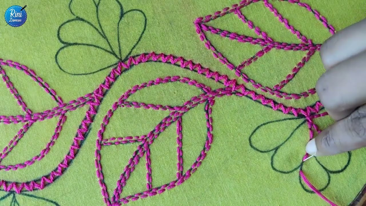 Hand embroidery nakshi kantha design tutorial nakshi katha shelai