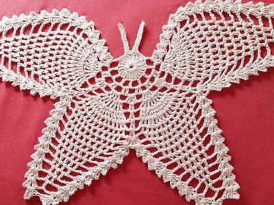 Tapete de Mariposa tejido con crochet *ideas creativas de Ganchillo paso a paso *tutorial crochet .