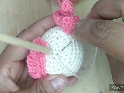 Flor cerdito o floricerdo amigurumi crochet (segunda parte)