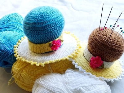 !!Hermoso sombrero porta aguja a crochet¡¡ | Muy elegante