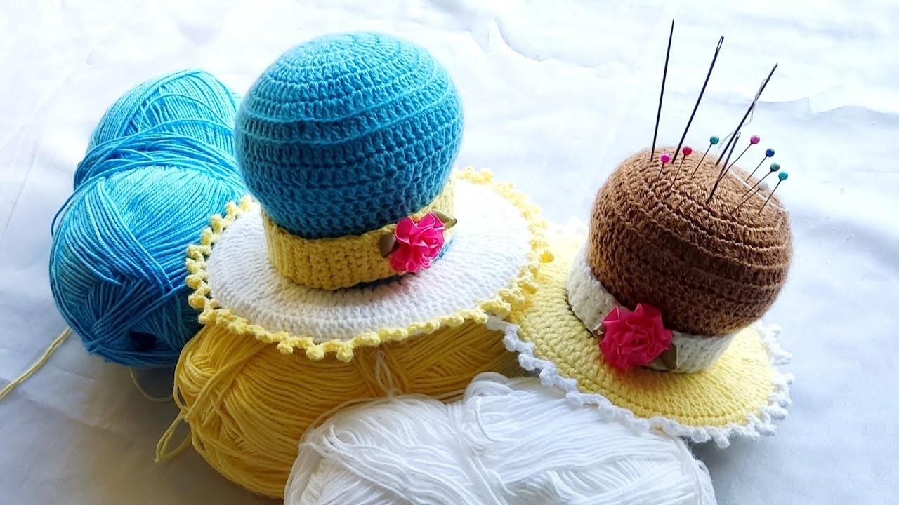 !!Hermoso sombrero porta aguja a crochet¡¡ | Muy elegante