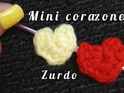 Wow! Teje muchos Mini corazones, regala en broches, diademas, patrón crochet paso a paso |ZURDO ????