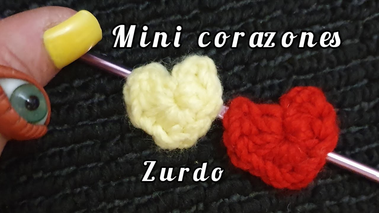 Wow! Teje muchos Mini corazones, regala en broches, diademas, patrón crochet paso a paso |ZURDO ????