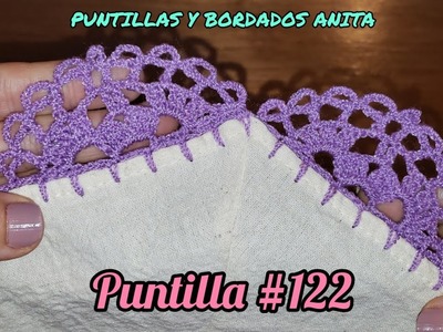 PUNTILLA #122 ???? PEQUEÑA DE UNA SOLA VUELTA #crochet #stitching