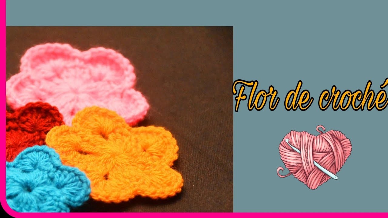 Cómo hacer una flor de crochet bién fácil