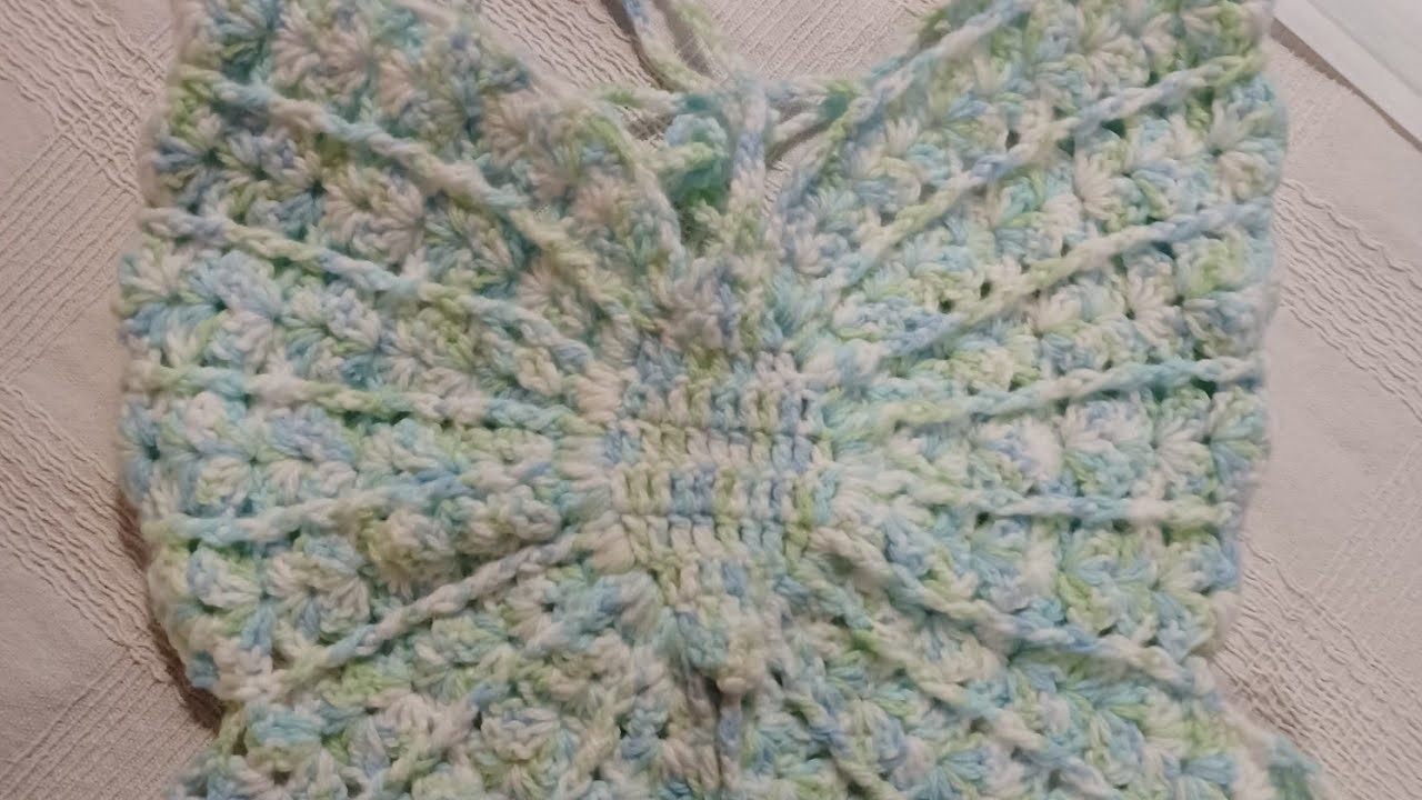 Top Mariposa para 6 a 10 años tejido a crochet paso a paso