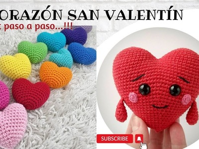 Llavero de corazón ♥️ SAN VALENTIN.hearts a crochet ♥️