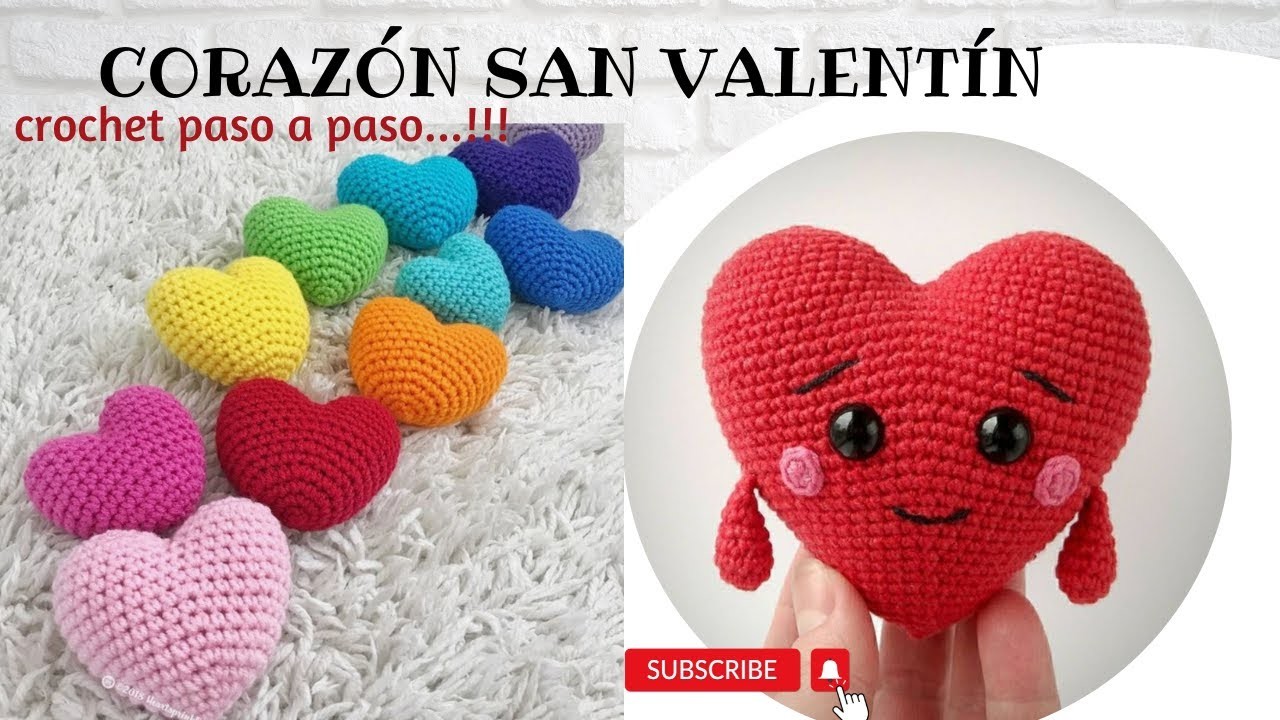 Llavero de corazón ♥️ SAN VALENTIN.hearts a crochet ♥️