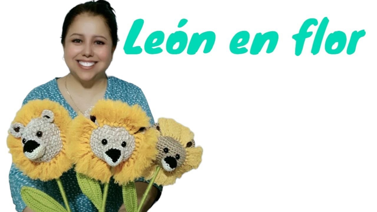 ???? mi Flor de León a crochet super easy todo en crochet