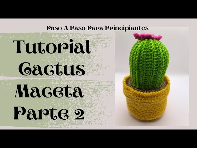 Cactus Tejido a Crochet Parte 2 Tutorial Paso A Paso Para Principiantes De Amigurumi