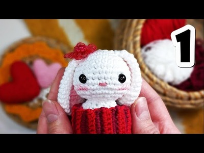 TEJE una mini conejita de amigurumi - Tutorial amigurumi crochet.ganchillo paso a paso en español