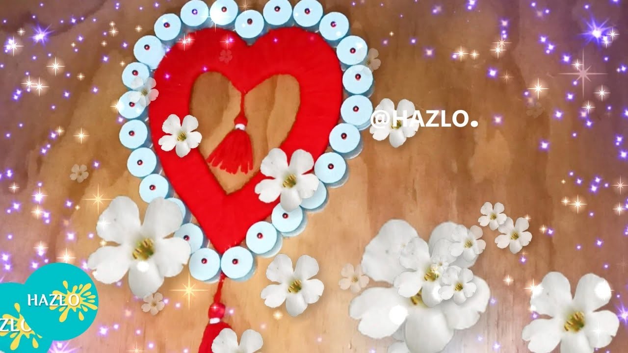 MANUALIDADES PARA SAN VALENTIN con tapas plásticas❤️Regalo para el 14 de febrero diy valentine's day