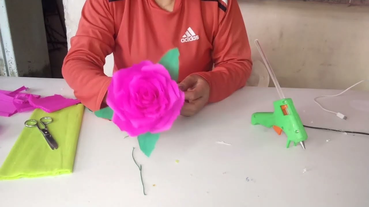 Rosa de papel super fácil