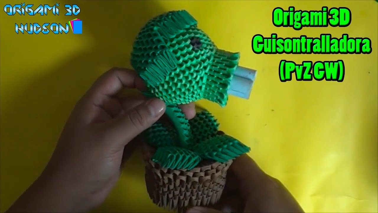 Origami 3D Guisontralladora (PvZ GW)