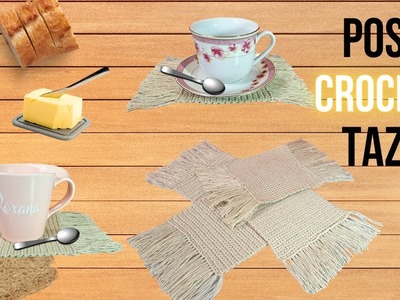 POSA TAZA TEJIDO A CROCHET PASO A PASO MUY FACIL
