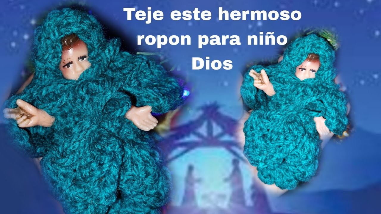 Ropon tejido para niño Dios #12