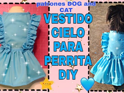 VESTIDO CIELO PARA PERRITA DIY - dress for dog