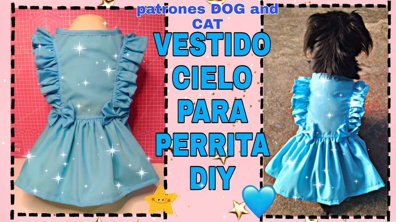 VESTIDO CIELO PARA PERRITA DIY - dress for dog
