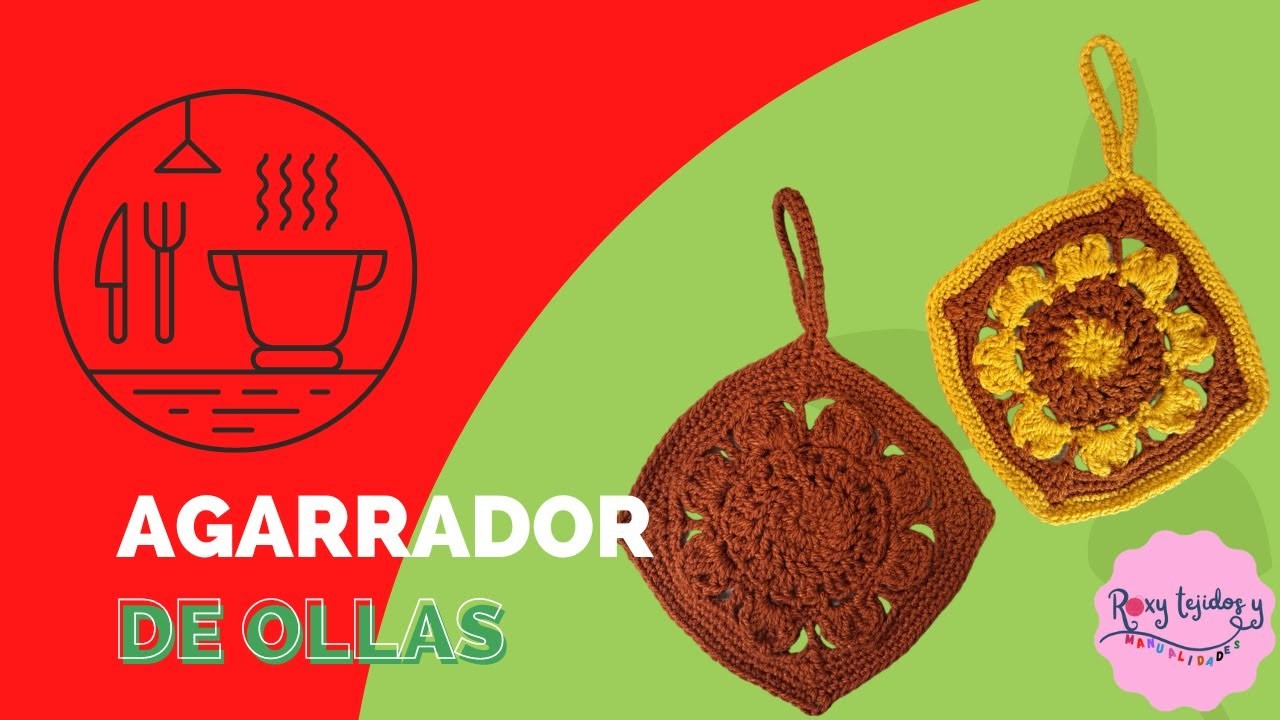 AGARRADOR DE OLLA TEJIDO A CROCHET PASO A PASO MUY FÁCIL