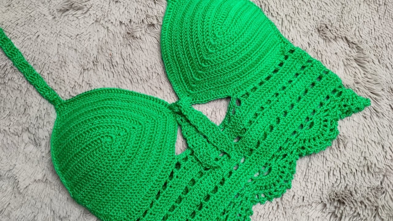 CROP TOP A CROCHET  DE VERANO PARTE FINAL  #crochet #tejido #tejidosacrochet #croptop #tejer