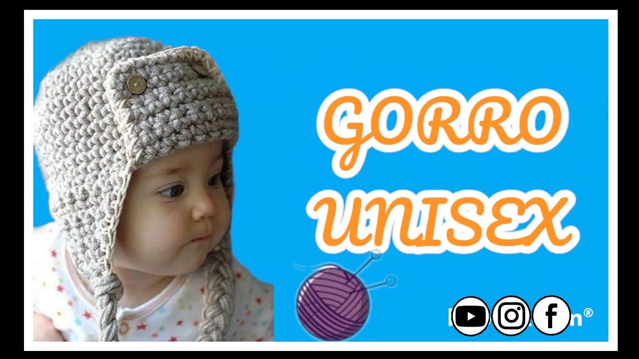 ????Gorro tejido a Crochet para niño(a). Ideal para Principiantes