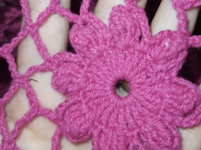 MOTIVO DE FLOR ????#crochet #tejido en la cajita de descripción un link