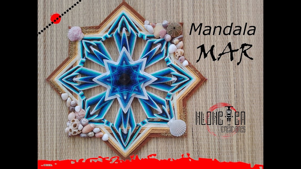 Ojo de dios ¨MAR¨  - yarn mandala tejido - hand made handicraft