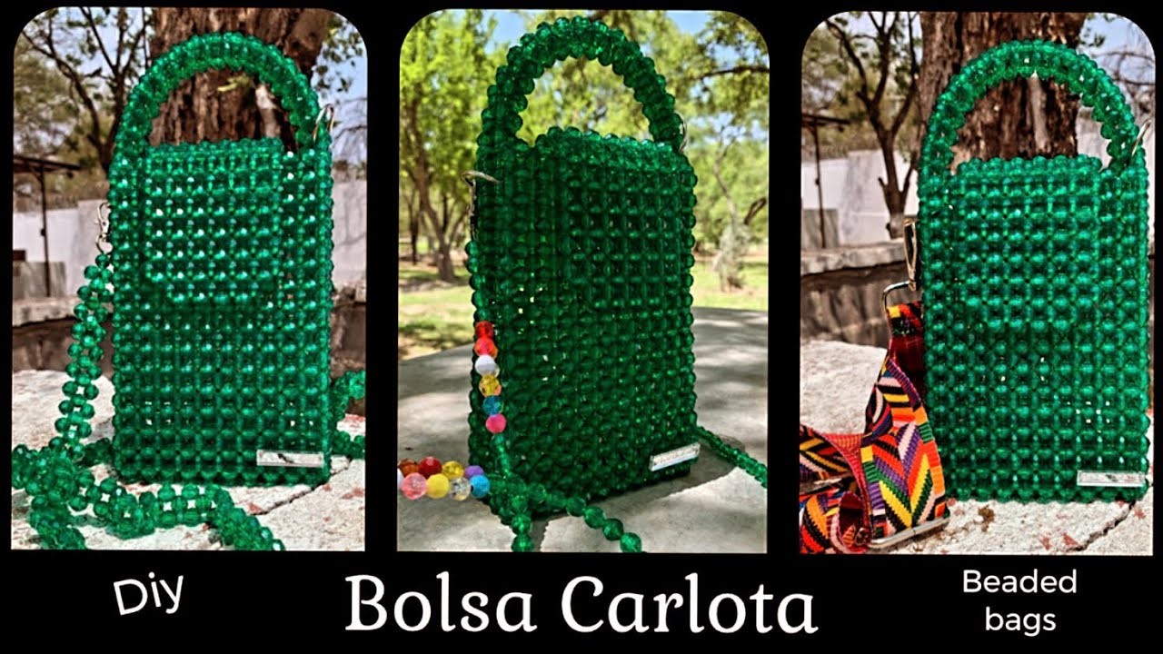 Bolsa Carlota ~ Beaded bag ~ Cartera ~ Porta celular ~ Cuentas ~ DIY