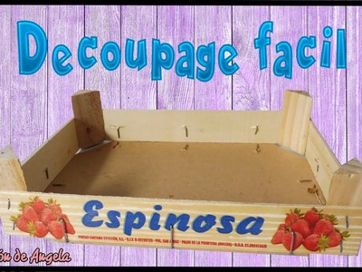 Caja de fresas reciclada con DECOUPAGE muy facil ♻️????DIY MANUALIDADES FACILES