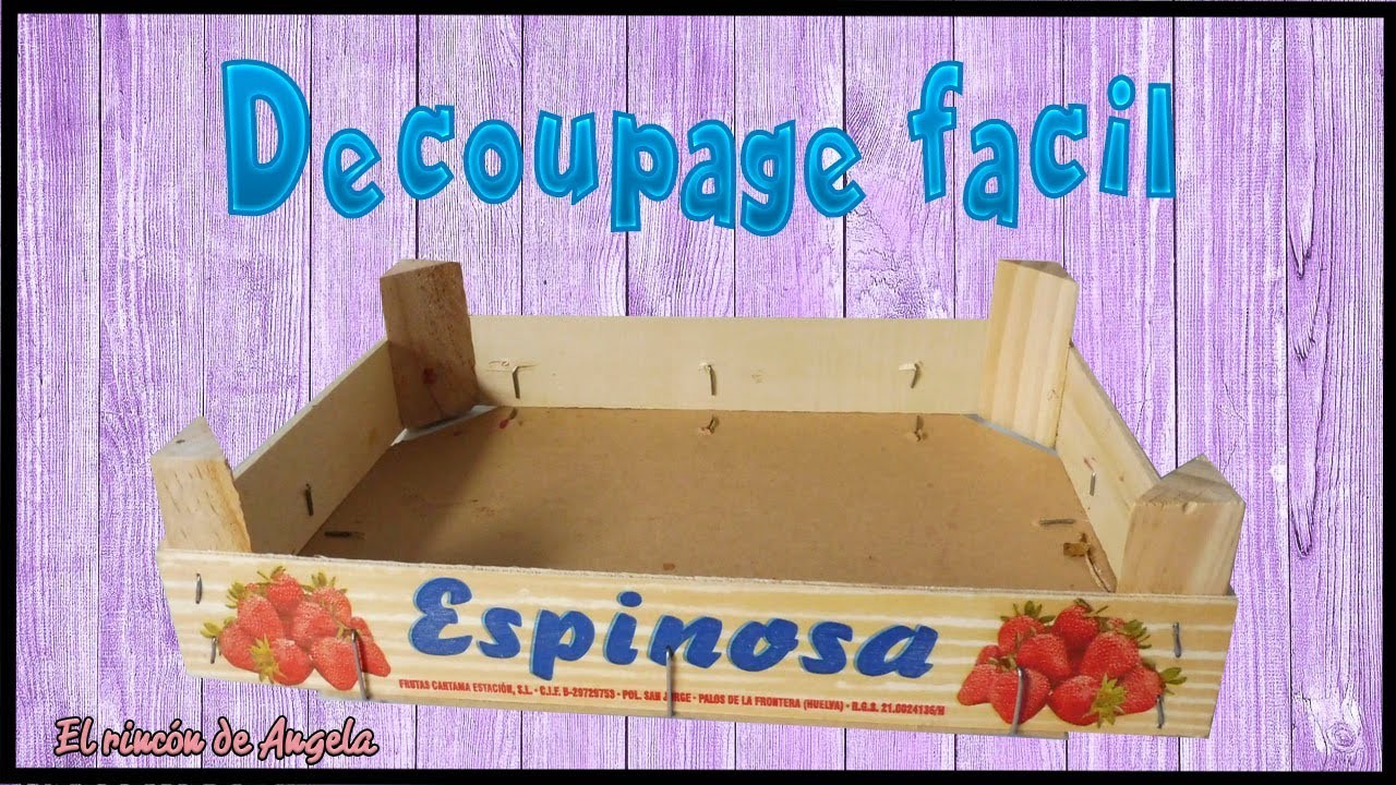 Caja de fresas reciclada con DECOUPAGE muy facil ♻️????DIY MANUALIDADES FACILES