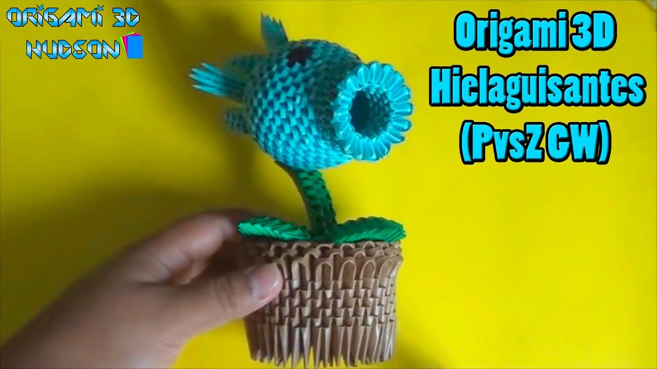 Origami 3D Hielaguisantes (PvsZ GW)