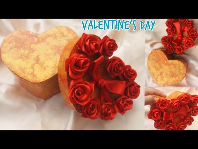 Diy-Caja de Regalo con forma de Corazón|Manualidades para San Valentín*crafts for Valentine'S Day